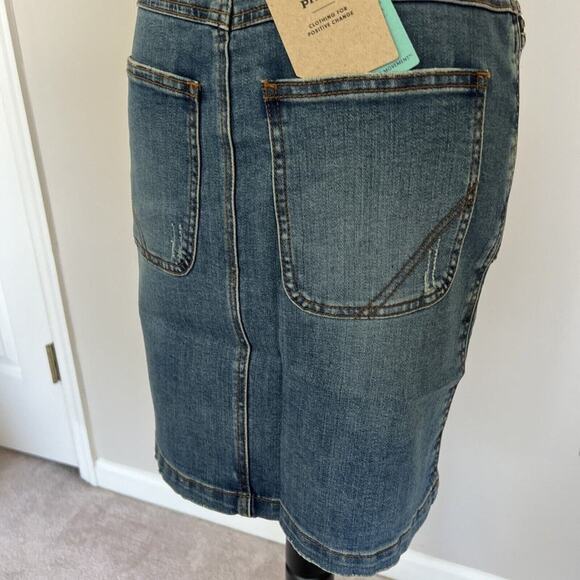 Prana Denim Skirt Mini Pencil Fitted Pockets Casual Everyday - Picture 5 of 8